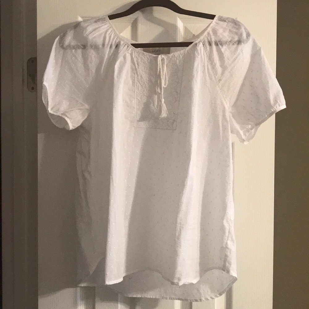 Loft white blouse.
